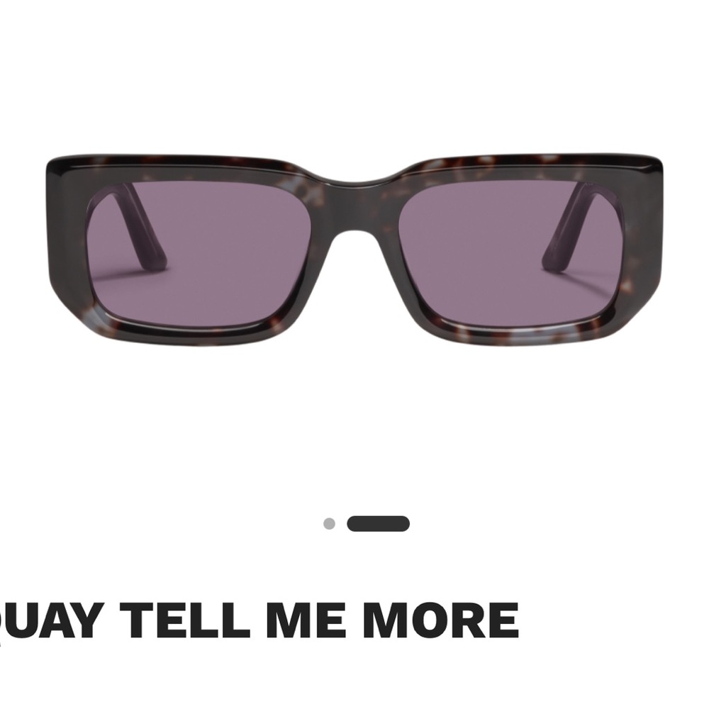 Quay Australia Tortoise Sunglasses with Purple Lenses